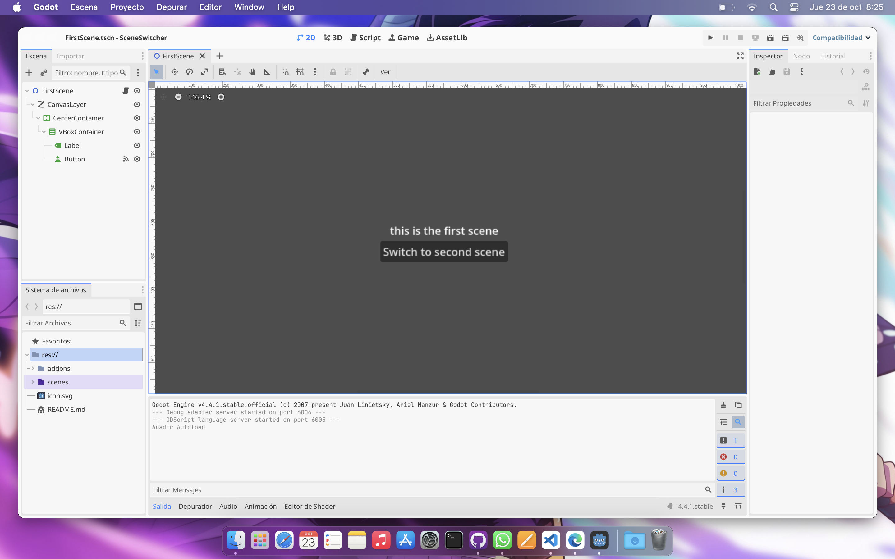 Simple Scene Switcher in Godot πΉοΈ cover image.